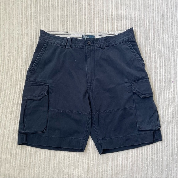 Vintage Polo Ralph Lauren Men’s Navy Cargo Shorts - Picture 2 of 6